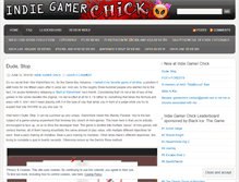 Tablet Screenshot of indiegamerchick.com